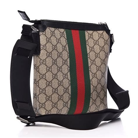 gucci gg supreme monogram messenger bag|messenger bag with interlocking g.